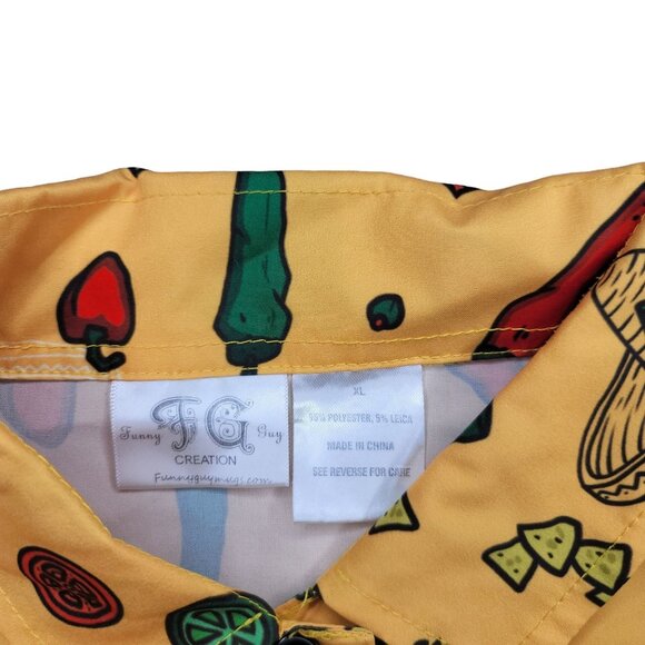 Funny guy creation novalty Mexican Food Print Shirt XL Taco burrito Taco Tuesday - Picture 5 of 8